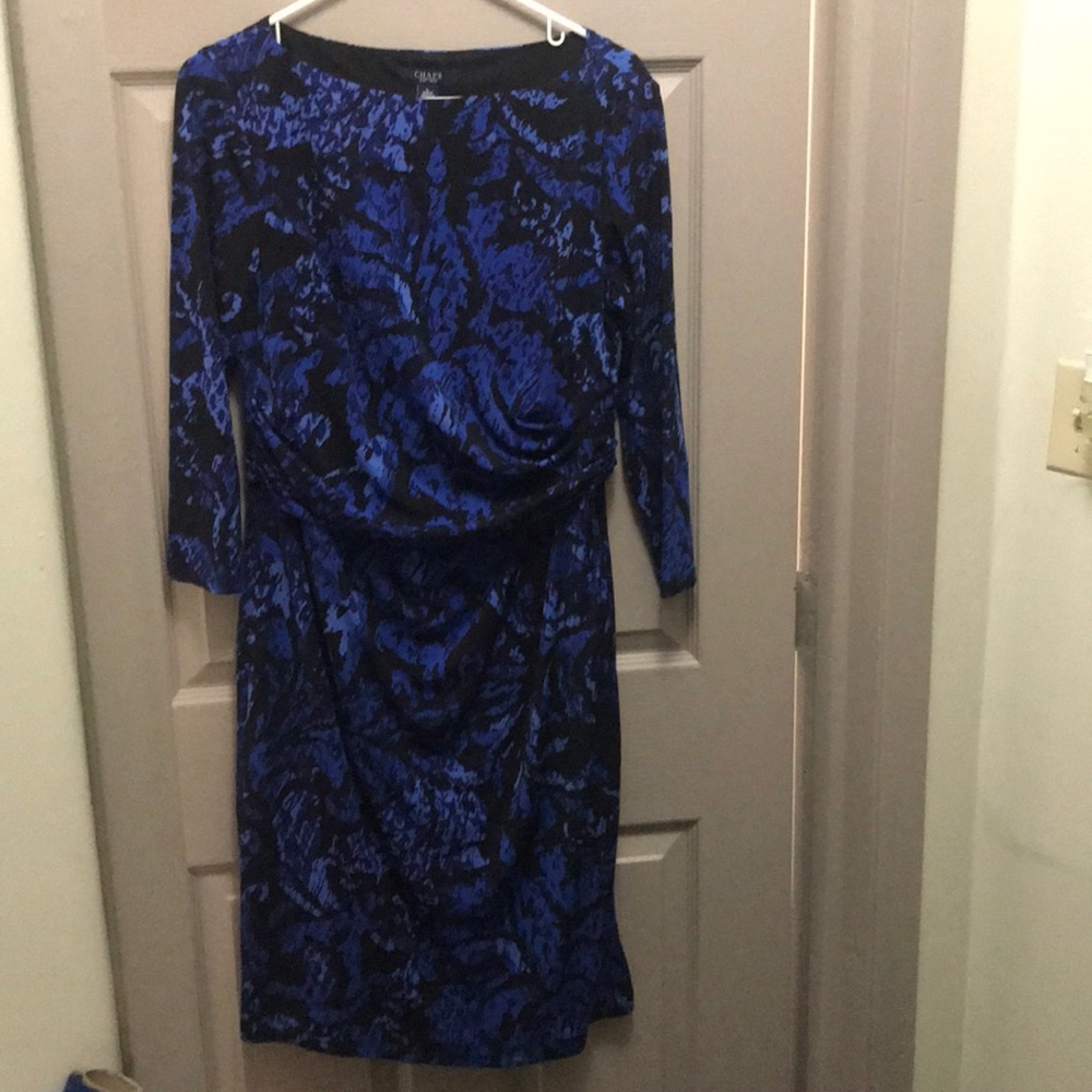 Chaps Blue & Black Dress Sz. L
